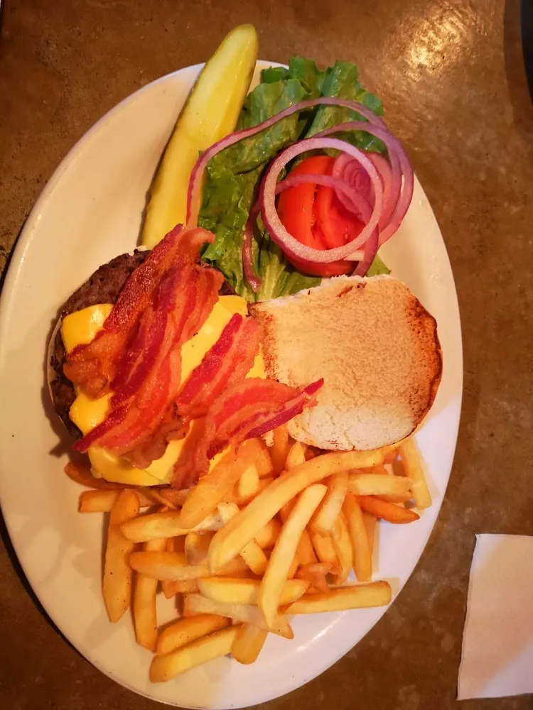 Hamburger Mit Pommes Frites
